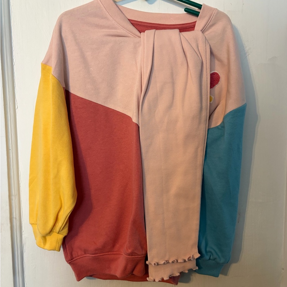 Vibrant Kids Matching Set with Pink, Yellow, and Blue